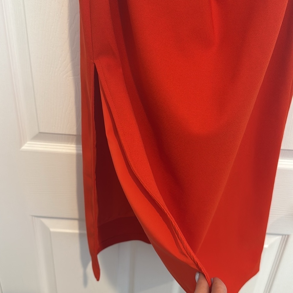 O.P.T. Rue Red High Neck Midi Dress Size Large from Few Moda - Picture 6 of 8